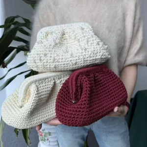 Pearl Style Handmade Luxury Main Pour Femmes Women’s Handbags Wedding Evening Clutch Bag Crochet Bags for Lady