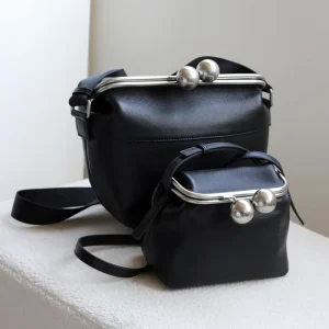 Personalized Design Lady Black Crossbody Bag Genuine Leather Shoulder Designer Crossbody Bag Women Niche Bag Original Purses