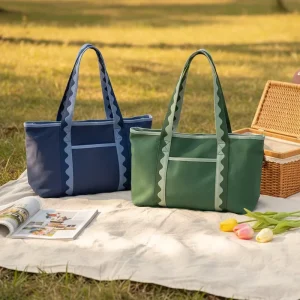 Personalized Eco-Friendly Embroidery Beach Portable Large Capacity Daily Use Tote Bags for Women