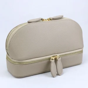 Personalized Modern Portable Cosmetic Bag Pu Leather Women Travel Makeup Jewelry Organizer Case