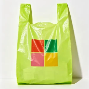 Pink Printed Vest Plastic Bag Thick & Tearproof Food Grade Disposable for Shop Takeaway Grocery Market Packing Bag