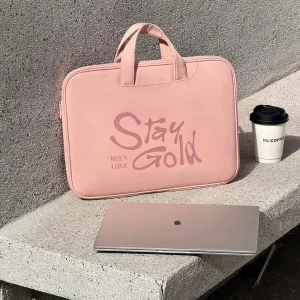 Polyester 15.6 Inch Laptop Bag Portable Handle Shock Resistant Laptop Sleeve Bag