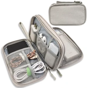 Polyester 300D Portable Travel Gadget Digital Electronic Accessories Storage Case Cable Organizer Bag