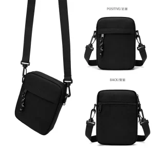 Polyester Crossbody Bag High Quality Custom Logo Men’s One Shoulder Messenger Bag With Detachable Shoulder Strap