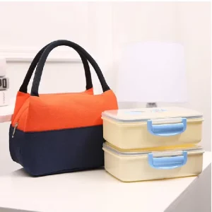 Polyester Lunch Bags for Women Fashion Portable Thermal Insulated Lunch Box Bag Tote Lunch Bag for Kids School Lunch Cooler Bags