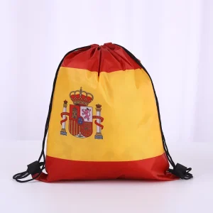 Polyester Nylon Spain Drawstring Gift Bag Palestine Flag Bag