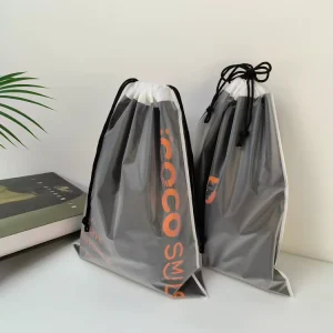 Polyethylene Draw String Waterproof Custom Logo Promotional Biodegradable Drawstring Bags