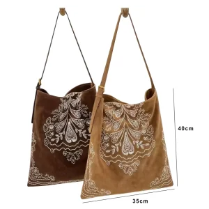 Popular Beautiful Fashionable Strong Durable Casual Shopping School Travel Office Suede Shoulder Bags