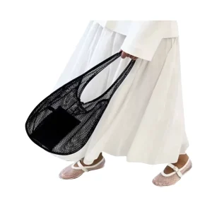 Popular Beautiful Fashionable Strong Durable Shopping School Travel Moon Style Mesh Shoulder Bags