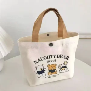Popular Custom Cotton Canvas Shopping Tote Bag with Dye Sublimation Printing Sizes Medium Large Fast Delivery