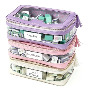 Popular Multicolor Large Capacity Mahjong Storage Bag Waterproof Dust Proof Travel Friendly American Style Cosmetic Case