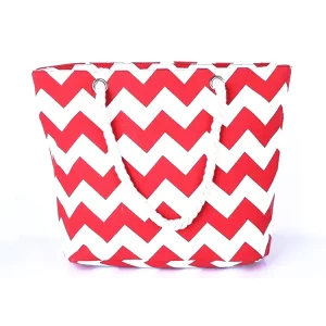 Popular Stock Wave Pattern Ladies Multi functional Summer Tote Beach Bag for Travel