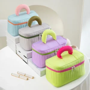 Portable Cosmetic Bag Large Capacity Travel Makeup Storage with Soda Partition High End Makeup Tools