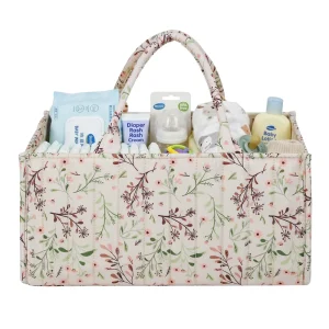 Portable Foldable Diaper Caddy Quilting Washable Baby Diaper Organizer Large Multifunction Storage Bag for Newborns Essential
