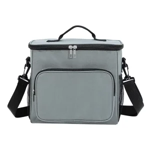 Portable Foldable Fresh Keeping Insulated Nylon Zipper Closure Hand Held Single Shoulder Lunch Box Outdoor Picnic Ice Bag