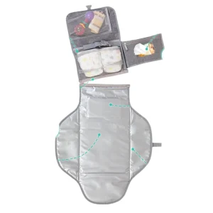 Portable Foldable Waterproof Dirty-proof Baby Diaper Changing Pad Large Capacity Multi-functional Storage Bag