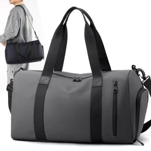 Portable Gym Travel Duffle Bag Waterproof Nylon Material Durable Dry Wet Separately Bag with Shoes Sneaker Compartment