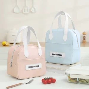 Portable Insulated Lunch Cooler Bag Letter Waterproof Eco Friendly Fashion Casual Style for Students Office Daily Outdoor Picnic