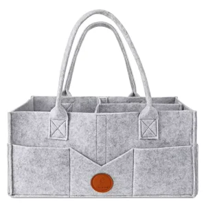 Portable Large Baby Diaper Caddy Tote With Handle Felt
