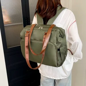 Portable Mommy & Baby Diaper Bag Two Handles Waterproof Nylon Liner Storage Bag for Hospital Home Use
