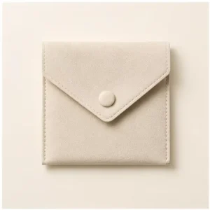 Portable PU Leather Jewelry Container Snap Button Custom Logo Jewellery Pouch for Earrings Ring for Storage Gifts Packaging