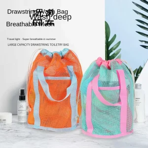 Portable Polyester Children’s Fashion Wash Bag Bundle with Pocket 22*34cm All Seasons Travel & Multi-Use