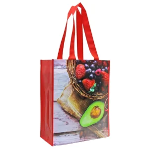 Portable Waterproof PP Woven Recyclable Health Supermarket Vegetable Fruit Shopping Food Grade Non-Trolley Custom Packaging Bags