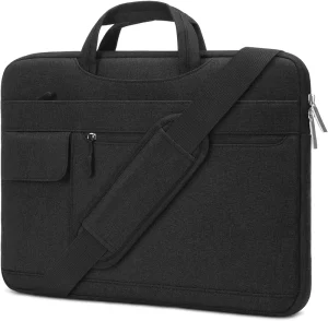 Practical Portable Laptop Shoulder Bag Simple Style Polyester Briefcase Sleeve Case for Office Work