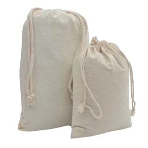 Premium Cotton Bag Drawstring Cotton Canvas Gift Drawstring Bag Cotton Draw String Backpack Bag