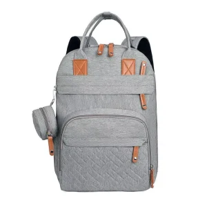 Premium Oxford Diaper Bag Backpack Large Capacity Waterproof Mommy Bag with Mini Pouch for Baby Travel