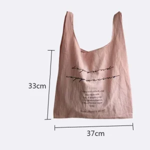 Price Printed Cotton Canvas Foldable Shopping Bag with Wheel
