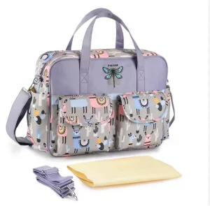 Printed Diaper Bag Baby Nappy Bag With Changing Pad Maternity Bags Mummy Nursing Handbags Waterproof Baby Stroller