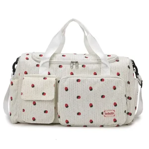 Printed Large Capacity Gym Bag Portable Mommy Travel Bag Handheld for Children’s Outdoor Picnic Thickened