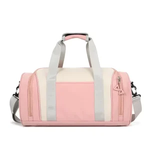 Promoting Nylon Travel Tote Bag with Shoe Compartment Customized Recyclable Fitness Luggage Bags for Women Man