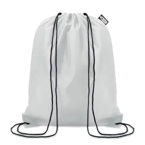 Promotional Custom Logo Waterproof Classic Drawstring Bag 190T RPET PP Strings Eco-friendly Made Recycled Plastic Bottles for