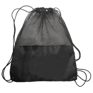 Promotional Polyester Mesh Drawstring Towel Bags Reusable String Bag With Custom Logo