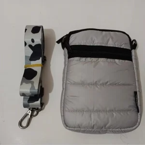 Puffer Crossbody Phone Bag Zipper Closure Quilt Fabric Mini Mobile Pouch Custom Logo Shoulder Strap All Seasons