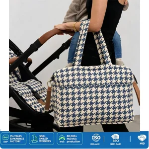 Puffer Diaper Tote Bags for Women Lightweight Travel Work Hospital Baby Bag Crossbody Mommy Diaper Bag Tote
