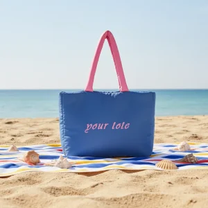 Puffer Quilted Tote Bag Soft Custom Large Capacity Durable Reusable Shoulder Handbag Shopping Beach Bag