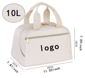 Quality Lady Reusable Lunch Bag Student Office Tote Eco Friendly Insulated Composite Fabric Portable Bento Bag