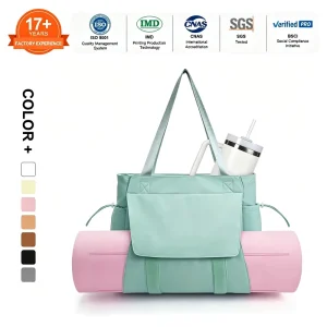Quick Access Women Men Storage Yoga Mat Bag Carrier Yoga Mat Tote Bag with Waterproof Wet Pocket