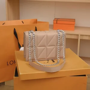 Quilted Elegant Small Style PU Women’s New Fashion Single-Shoulder Crossbody Chain Cover Work Commuting Handbag