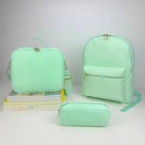 RTS Girl Boys Back to School Pink Bookbag 3 PCS Lunch Picnic Pencil Case Back Pack Kids Backpack Bags Set Bag of School