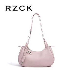 RZCK Custom Logo High Quality Ladies Handbags Fashion Genuine Leather Crossbody Bag Simple Design Women Shoulder Bags