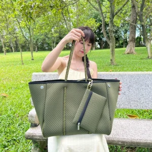 Ready to Ship Summer Bags for Women Beach Luxury Women Handbag Beach Bags Large Capacity Neoprene Beach Tote Bag