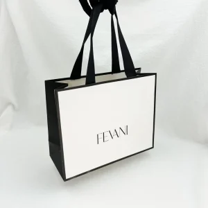 Recycled Custom Promotional Gift Clothing Packaging Paper Shopping Bags With Your Own Logo Handle Printing Logo
