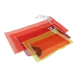 Red Onion PP Mesh Bag for Fruits, Vegetables, and Firewood with Drawstring