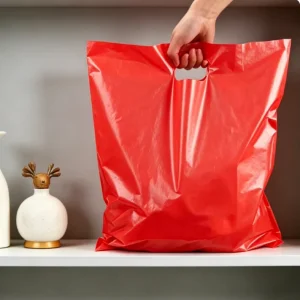 Reliable Plastic D cut Packaging Bags Firm and Tearproof Custom Printed Solution for Bulk Merchants