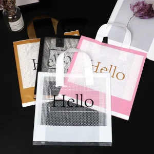 Retail High Quality Heavy Duty Custom Printed Reusable LDPE Plastic Shopping Bag Custom Logo for Supermarket Exhibition