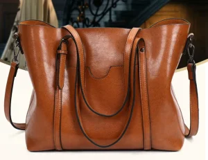 Retro Inspired Durable Zipper Closure Women’s Shoulder Messenger Tote Bag